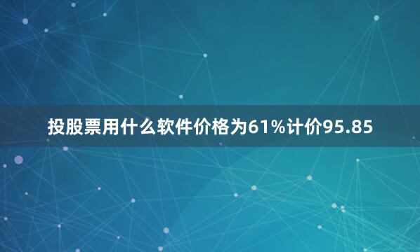 投股票用什么软件价格为61%计价95.85