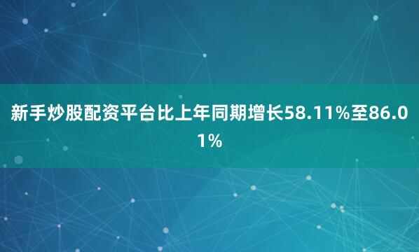 新手炒股配资平台比上年同期增长58.11%至86.01%
